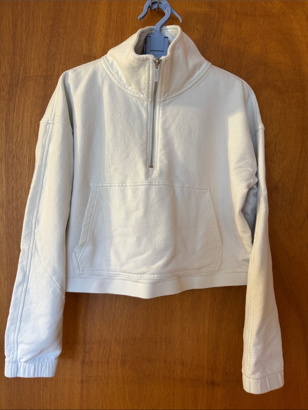 FLX Pale Mint Green Cropped Quarter-Zip Pullover Sweatshirt